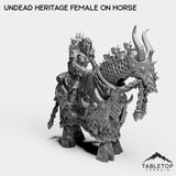 Tabletop Terrain Miniature Undead Heritage Female on Horse