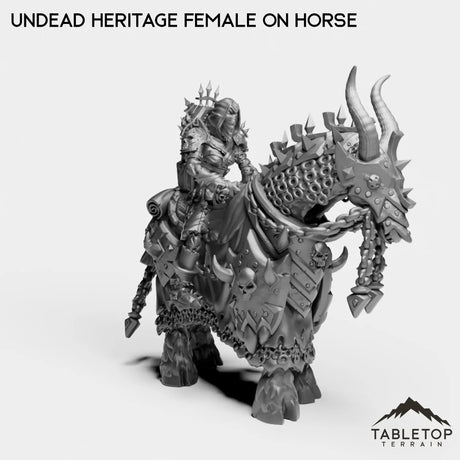 Tabletop Terrain Miniature Undead Heritage Female on Horse