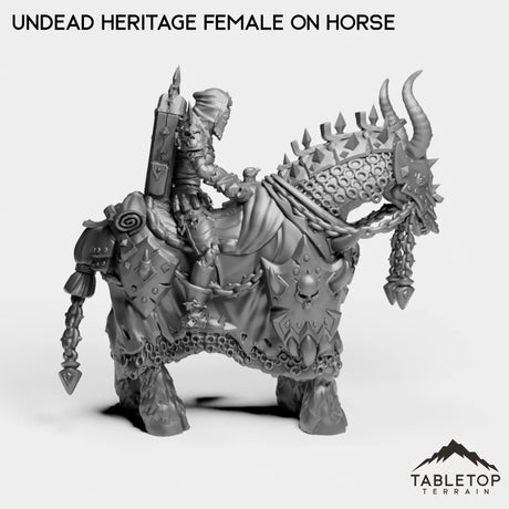 Tabletop Terrain Miniature Undead Heritage Female on Horse