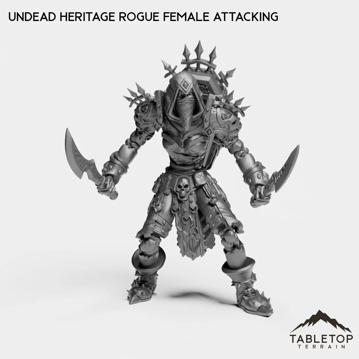 Tabletop Terrain Miniature Undead Heritage Rogue Female Attacking Undead Heritage Rogue Female