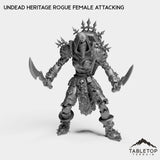 Tabletop Terrain Miniature Undead Heritage Rogue Female Attacking Undead Heritage Rogue Female