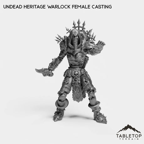 Tabletop Terrain Miniature Undead Heritage Warlock Female Casting Undead Heritage Warlock Female