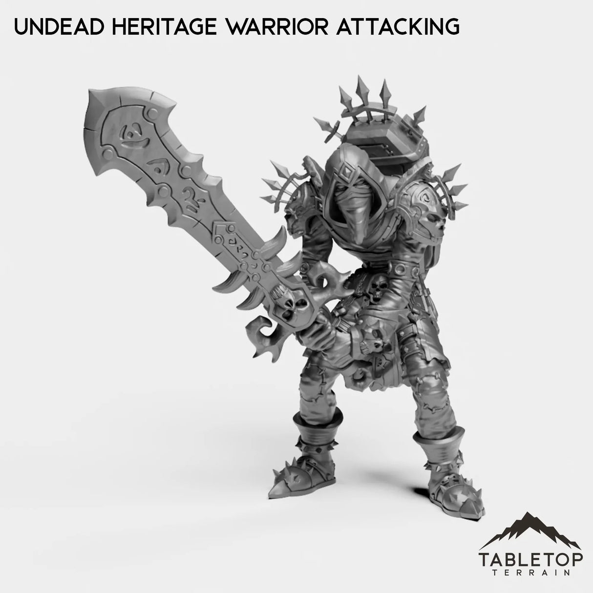 Tabletop Terrain Miniature Undead Heritage Warrior Attacking Undead Heritage Warrior