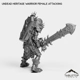 Tabletop Terrain Miniature Undead Heritage Warrior Female