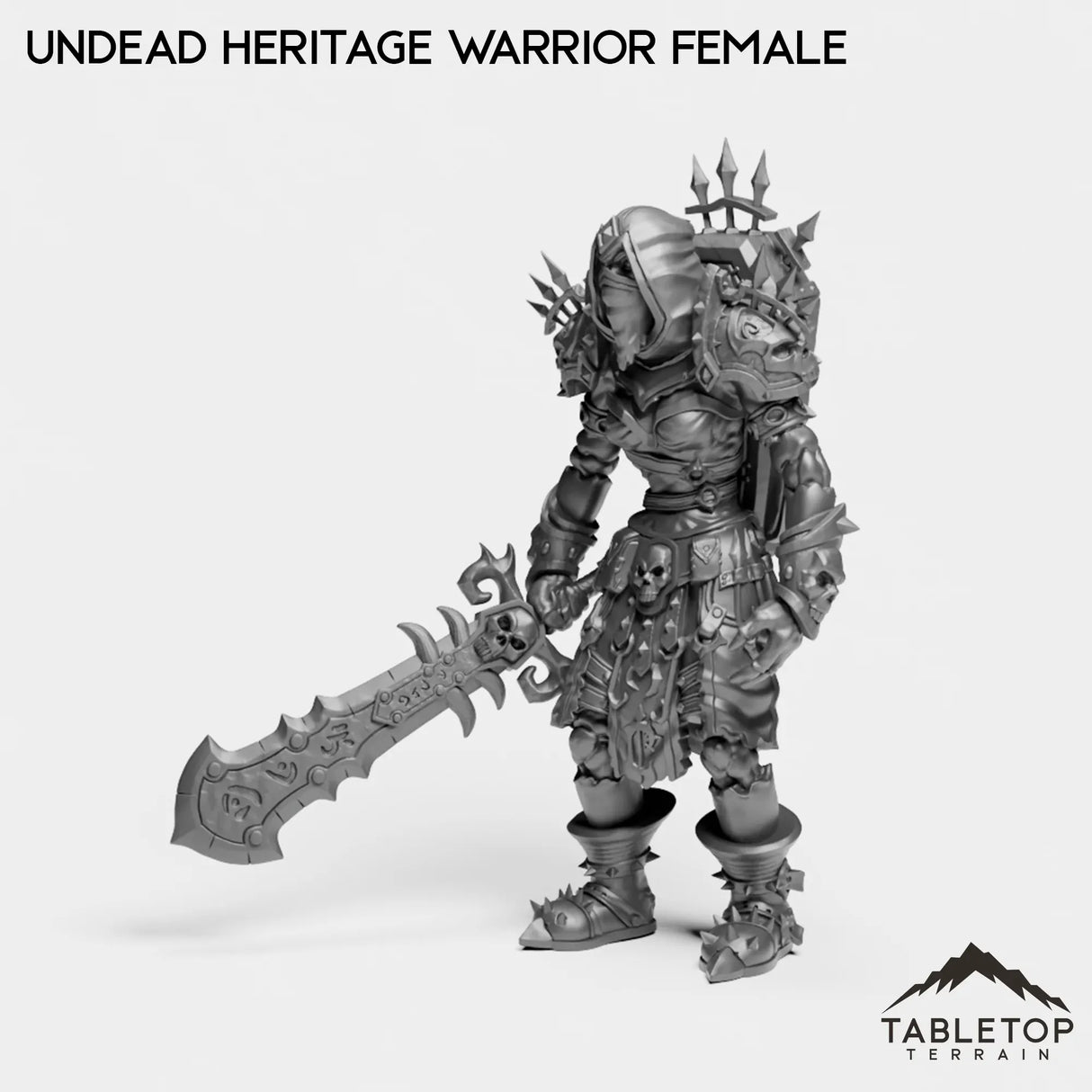 Tabletop Terrain Miniature Undead Heritage Warrior Female