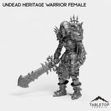 Tabletop Terrain Miniature Undead Heritage Warrior Female