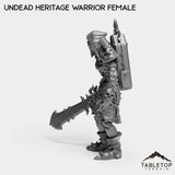 Tabletop Terrain Miniature Undead Heritage Warrior Female