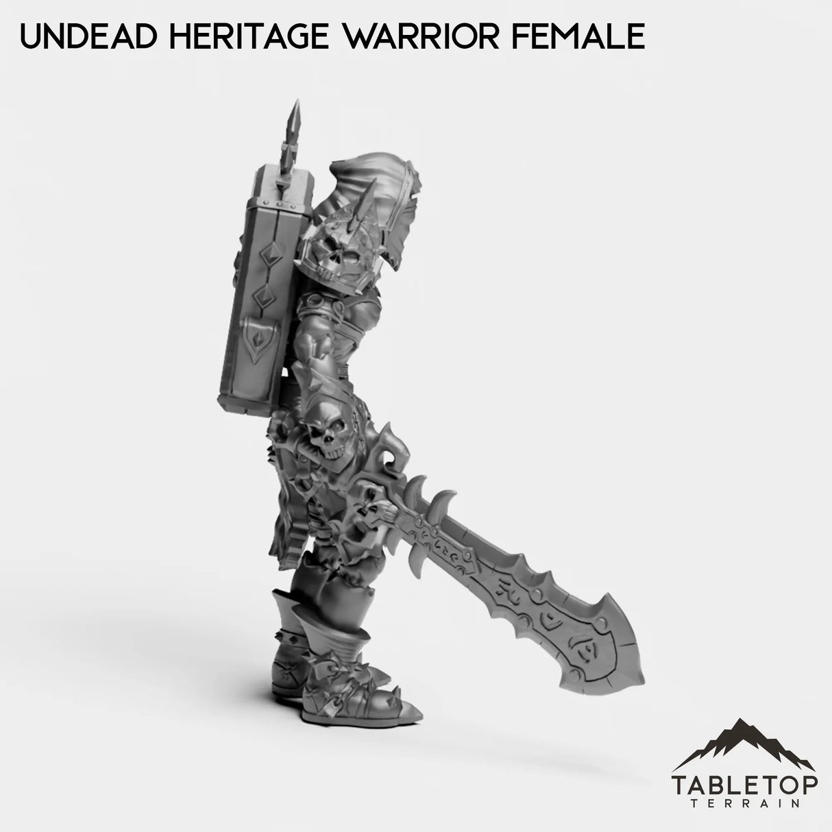 Tabletop Terrain Miniature Undead Heritage Warrior Female