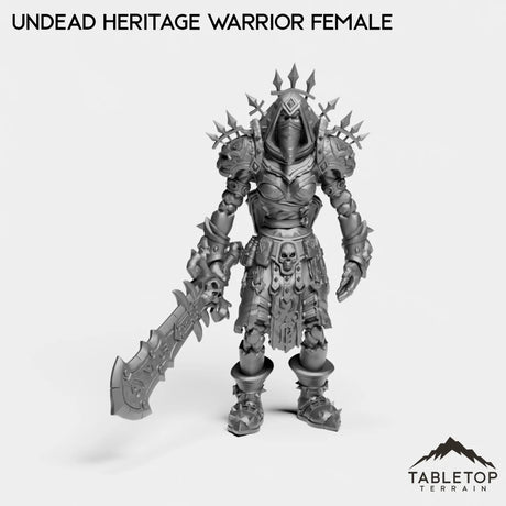 Tabletop Terrain Miniature Undead Heritage Warrior Female Undead Heritage Warrior Female