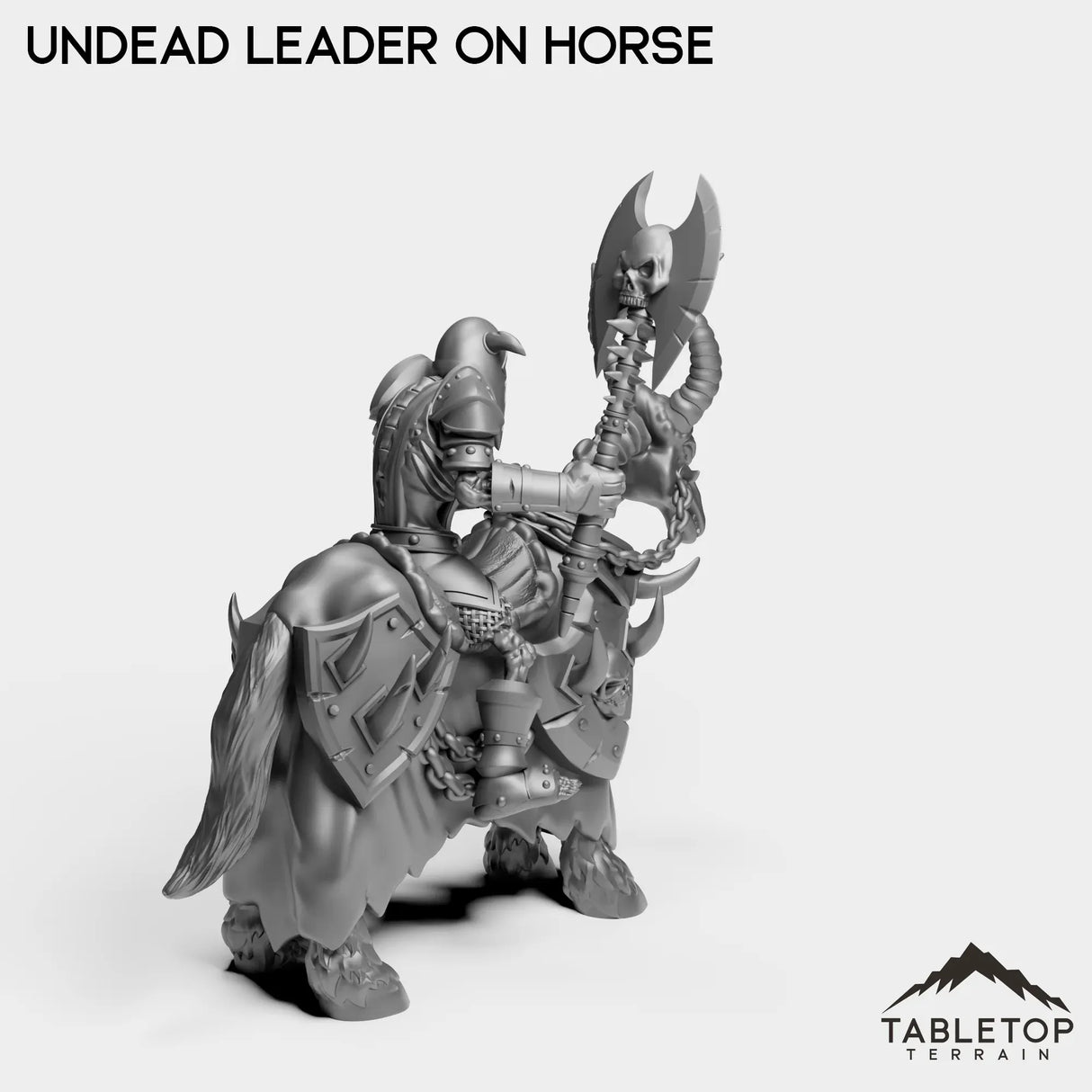 Tabletop Terrain Miniature Undead Leader on Horse