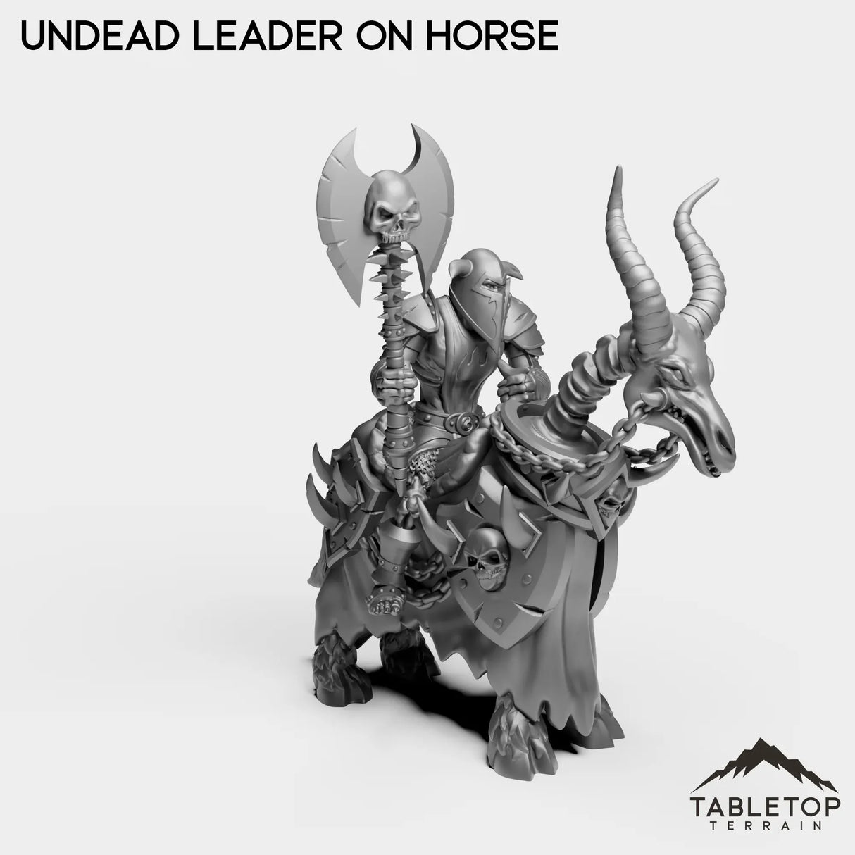 Tabletop Terrain Miniature Undead Leader on Horse