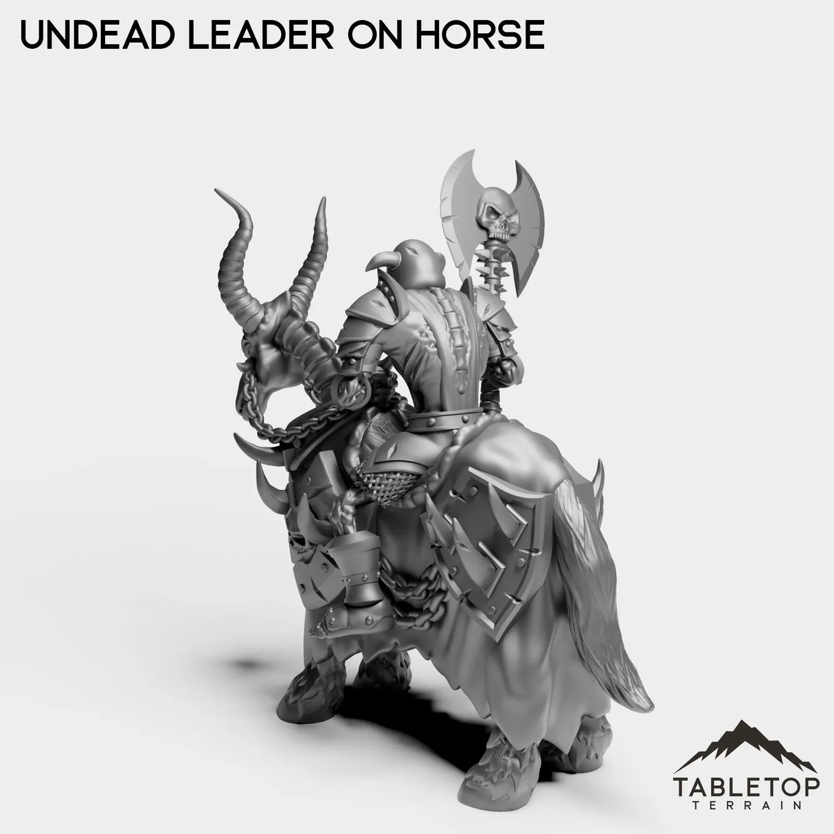 Tabletop Terrain Miniature Undead Leader on Horse