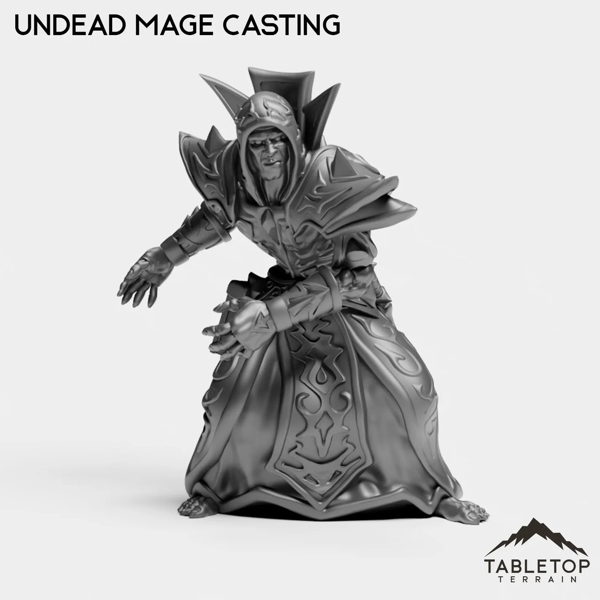 Tabletop Terrain Miniature Undead Mage Casting Undead Basic Mage