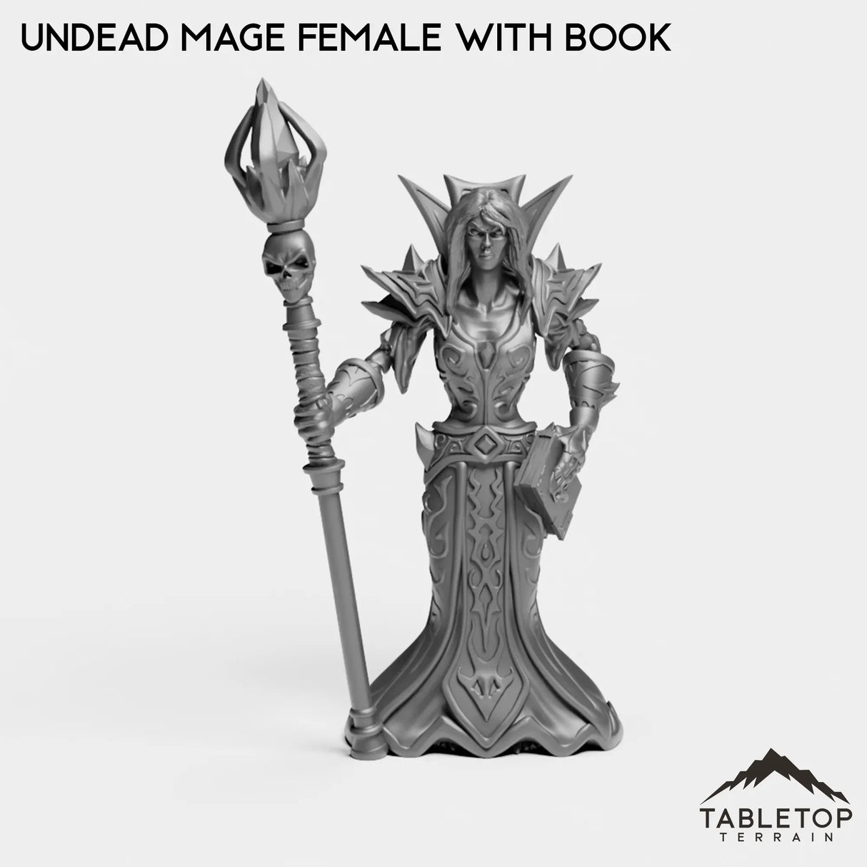 Tabletop Terrain Miniature Undead Mage Female with Book Undead Basic Mage Female