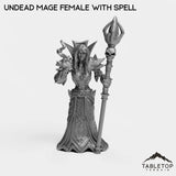 Tabletop Terrain Miniature Undead Mage Female with Spell Undead Basic Mage Female