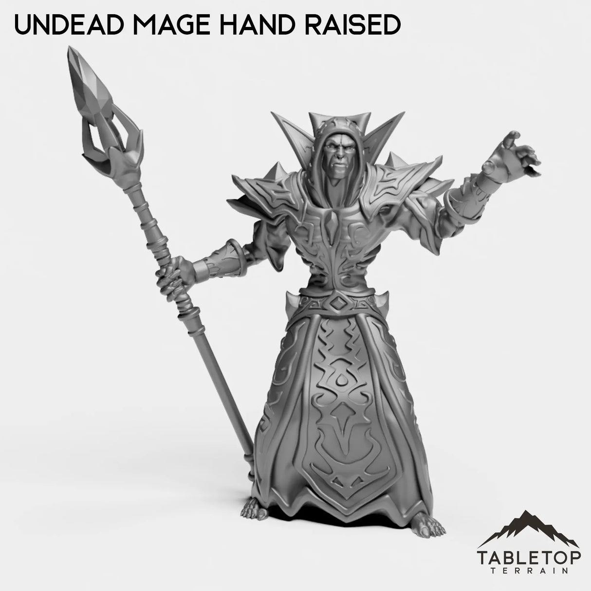 Tabletop Terrain Miniature Undead Mage Hand Raised Undead Basic Mage