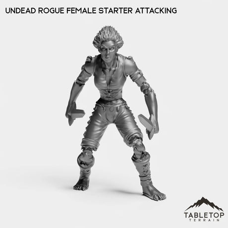Tabletop Terrain Miniature Undead Rogue Female Starter Attacking Undead Starters Female