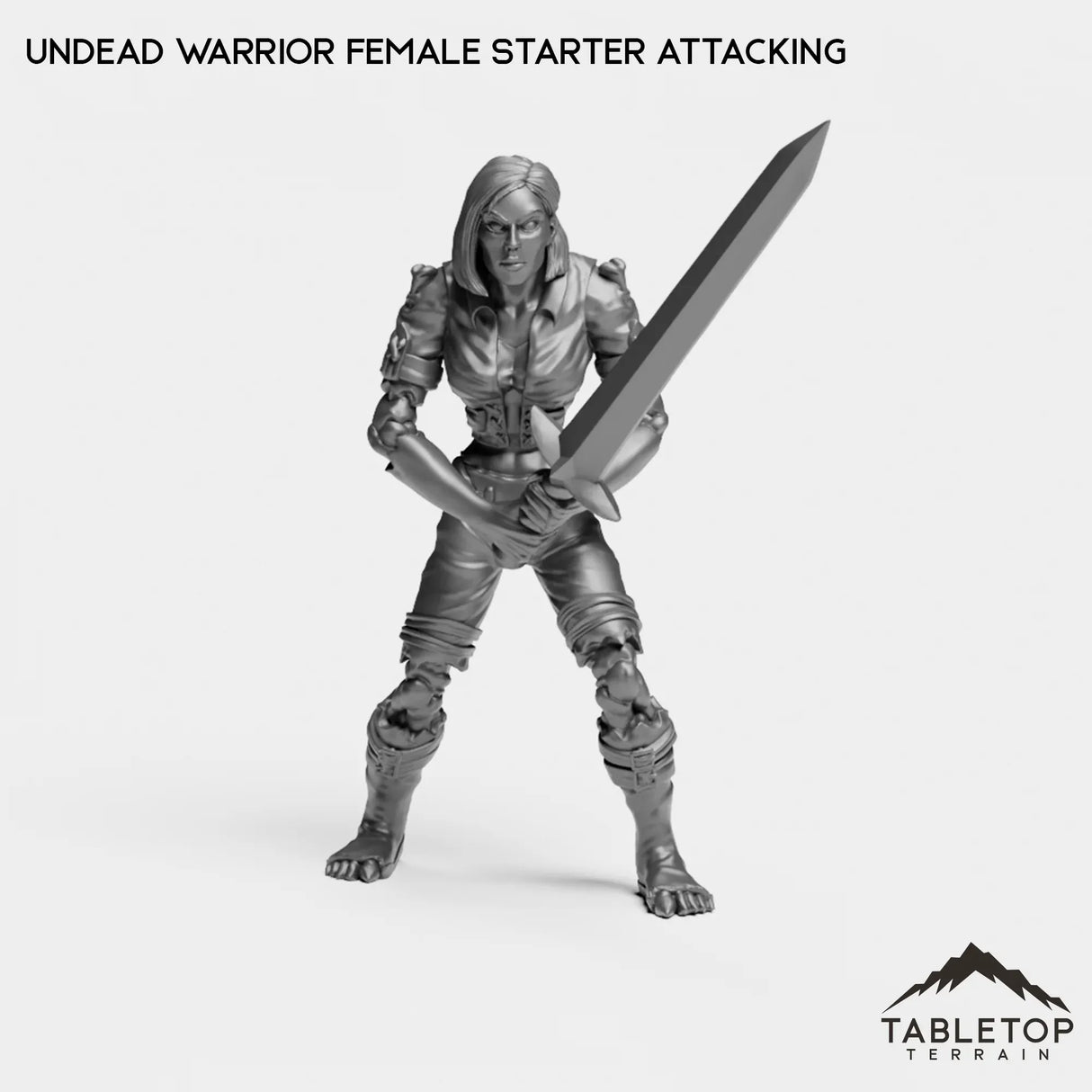 Tabletop Terrain Miniature Undead Warrior Female Starter Attacking Undead Starters Female