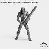 Tabletop Terrain Miniature Undead Warrior Female Starter Attacking Undead Starters Female