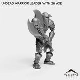 Tabletop Terrain Miniature Undead Warrior Leader with 2H Axe