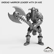 Tabletop Terrain Miniature Undead Warrior Leader with 2H Axe
