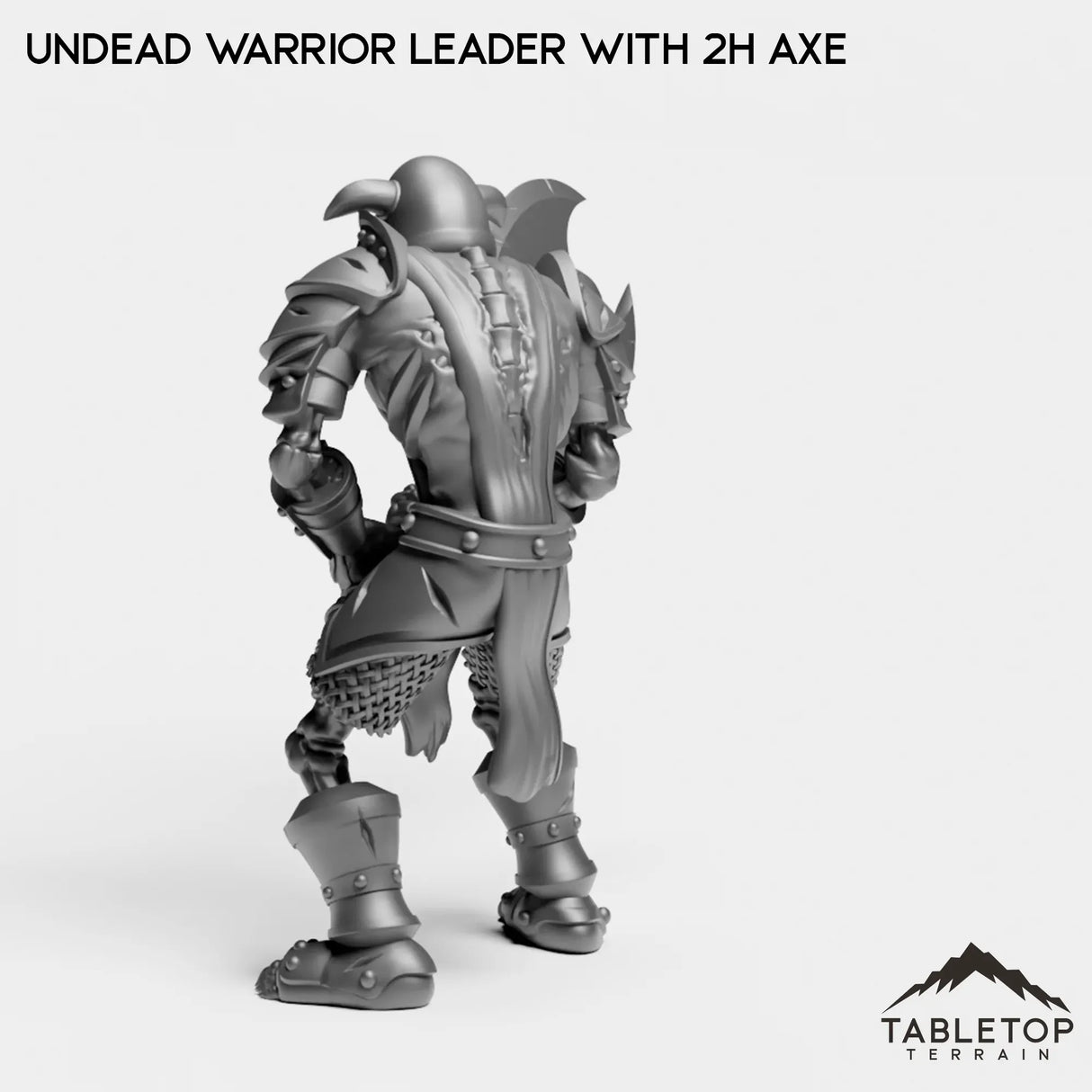 Tabletop Terrain Miniature Undead Warrior Leader with 2H Axe