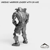 Tabletop Terrain Miniature Undead Warrior Leader with 2H Axe