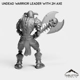 Tabletop Terrain Miniature Undead Warrior Leader with 2H Axe