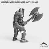 Tabletop Terrain Miniature Undead Warrior Leader with 2H Axe