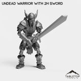 Tabletop Terrain Miniature Undead Warrior with 2h Sword Undead Basic Warrior
