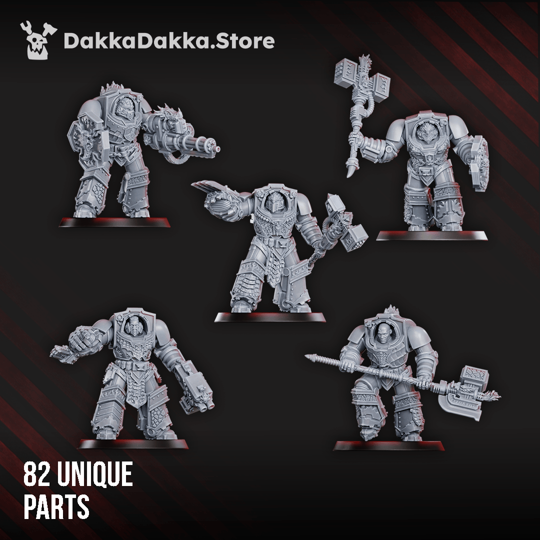 Tabletop Terrain Miniature Volcano Armor Squad (build kit)