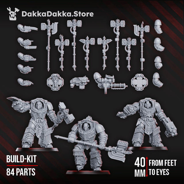 Tabletop Terrain Miniature Volcano Armor Squad (build kit)