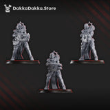 Tabletop Terrain Miniature War Sisters Team with Heavy Weapons x3