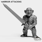 Tabletop Terrain Miniature Warrior Attacking Gnome Starters