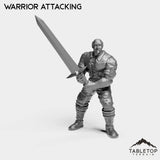 Tabletop Terrain Miniature Warrior Attacking Human Starters