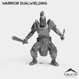 Tabletop Terrain Miniature Warrior Dualwielding Human Warrior