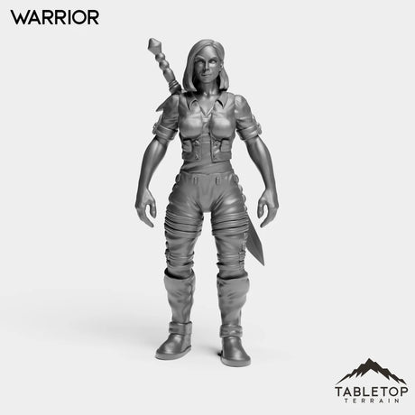 Tabletop Terrain Miniature Warrior Human Starters Female