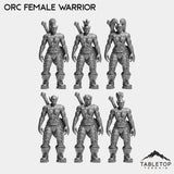 Tabletop Terrain Miniature Warrior Orc Female Starters