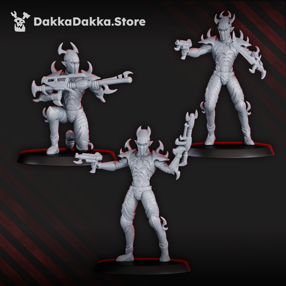 Tabletop Terrain Miniature Warriors Squad (Alvs Night Raiders)