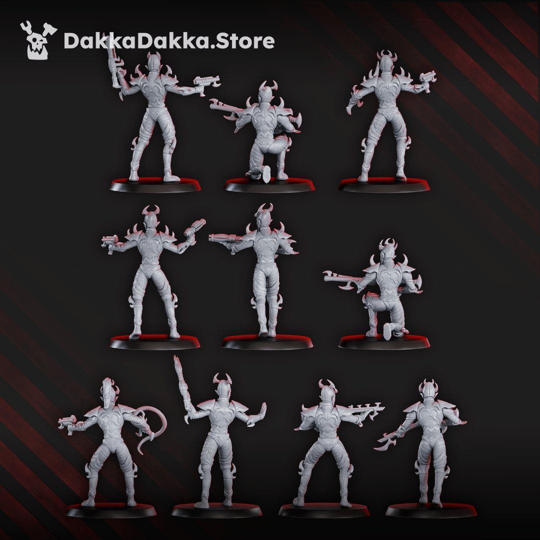 Tabletop Terrain Miniature Warriors Squad (Alvs Night Raiders)