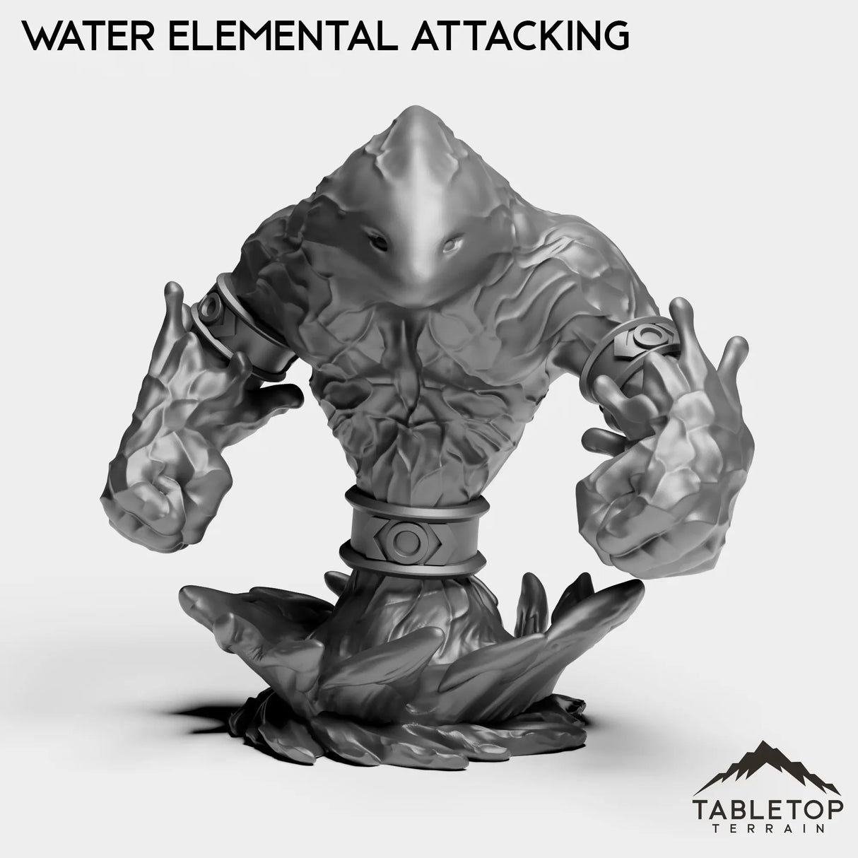 Tabletop Terrain Miniature Water Elemental Attacking Water Elementals