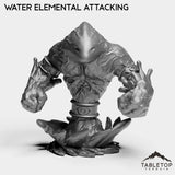 Tabletop Terrain Miniature Water Elemental Attacking Water Elementals