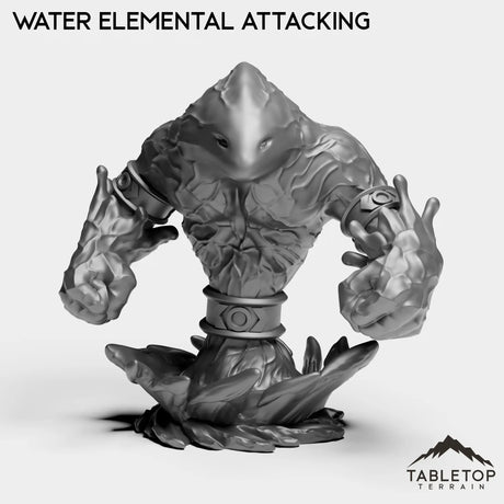 Tabletop Terrain Miniature Water Elemental Attacking Water Elementals