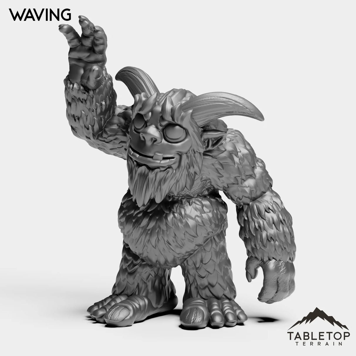 Tabletop Terrain Miniature Waving Yeti Children