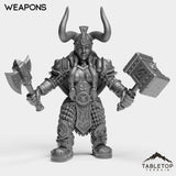 Tabletop Terrain Miniature Weapons Dwarf Paladin Female