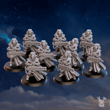 Tabletop Terrain Miniature White Fangs Hunters Squad x20