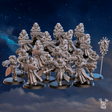 Tabletop Terrain Miniature White Fangs Hunters Squad x20