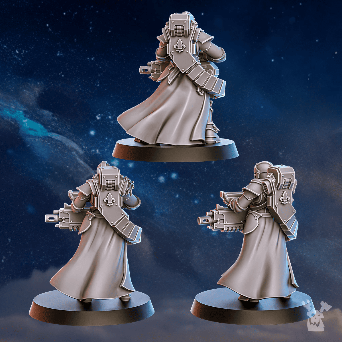 Tabletop Terrain Miniature White Fangs Hunters Squad x20