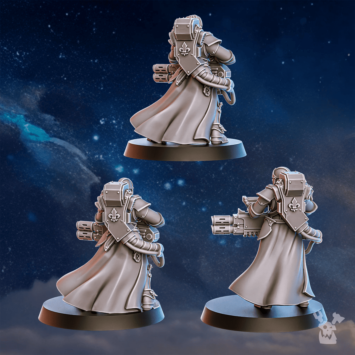 Tabletop Terrain Miniature White Fangs Hunters Squad x20
