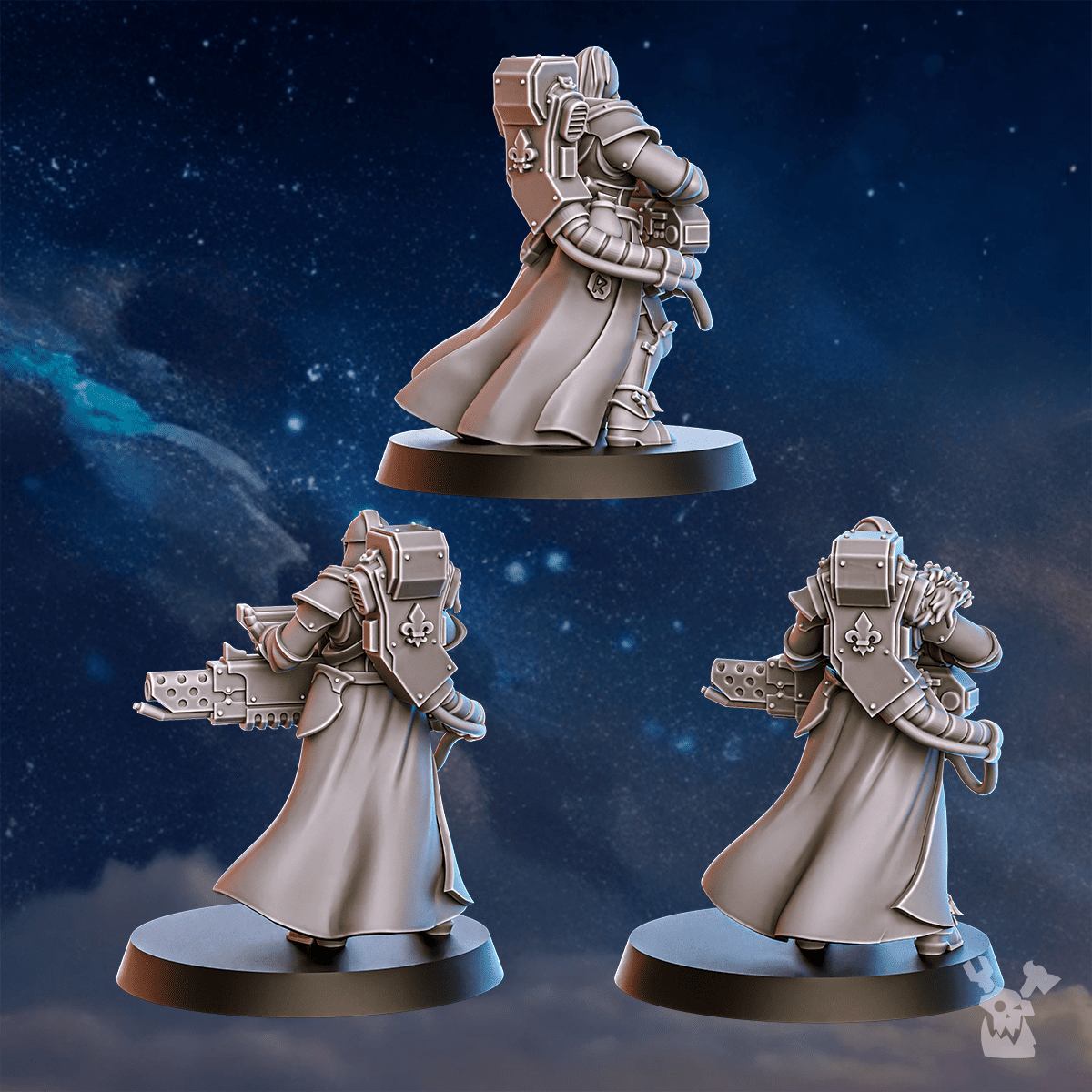 Tabletop Terrain Miniature White Fangs Hunters Squad x20